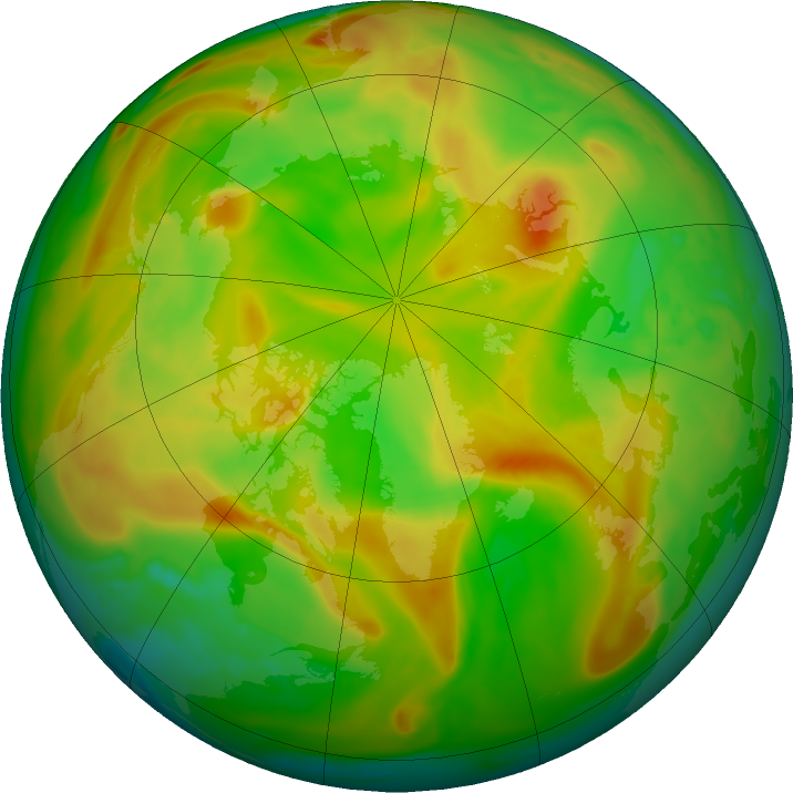 Arctic ozone map for 18 June 2024